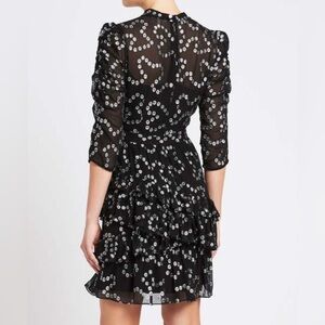 Rebecca Taylor nuage metallic chiffon dress. Like new. Size 10.